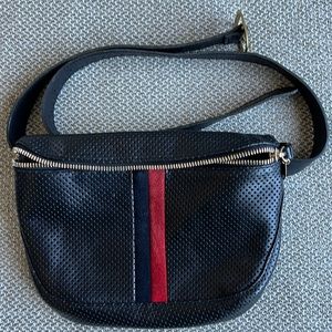 Claire V leather fanny pack